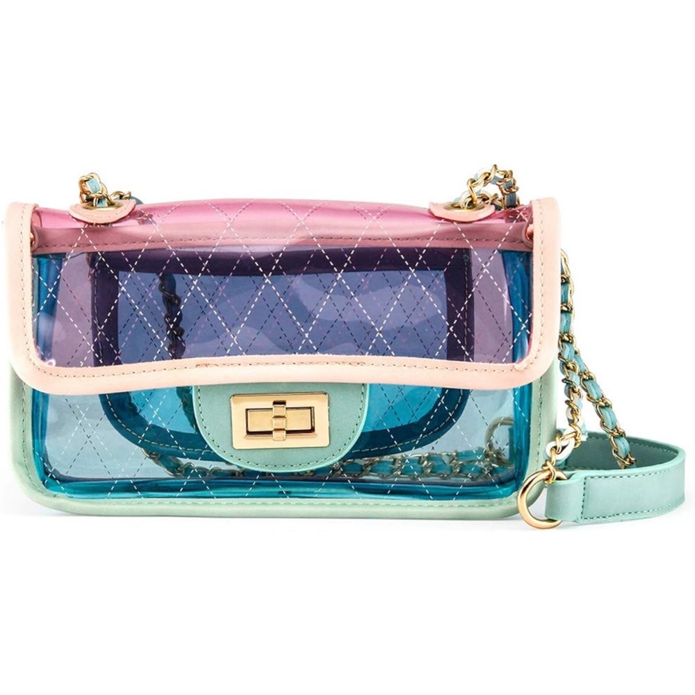 Women Mini Transparent Plastic Crossbody Durable Summer Shoulder Bag Purse